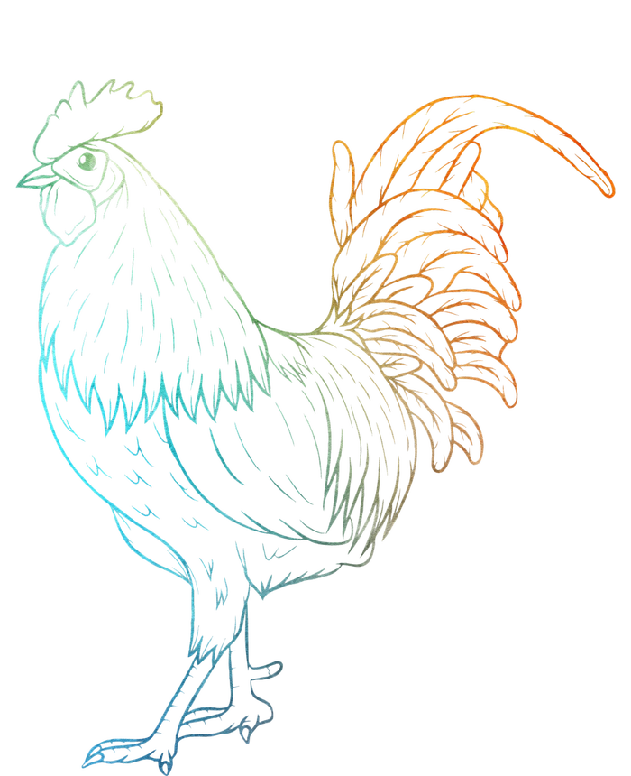 Chicken Art Colorful Rooster Funny Fowl Lovers Outfit T-Shirt