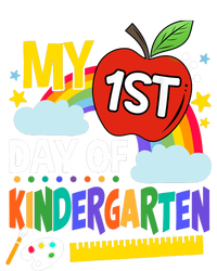 My First Day Of Kindergarten Funny Colorful Rainbow 7 Panel Mesh Trucker Snapback Hat