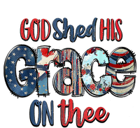 God Shed His Grace On Thee 4th Of July Groovy Patriotic Garment-Dyed Heavyweight T-Shirt