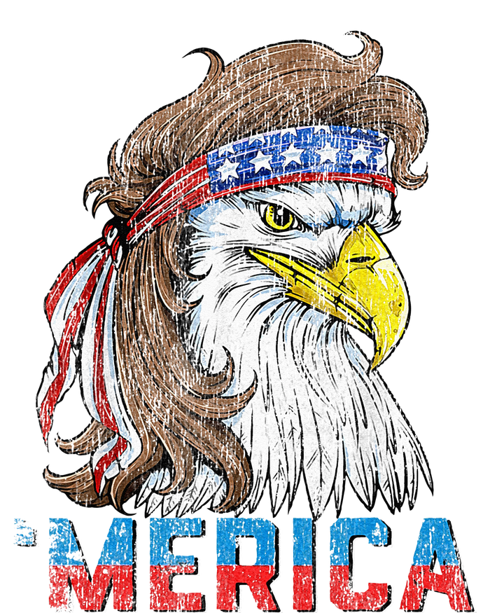 Eagle Mullet Tee 4th Of July USA American Flag Eagle Merica T-Shirt