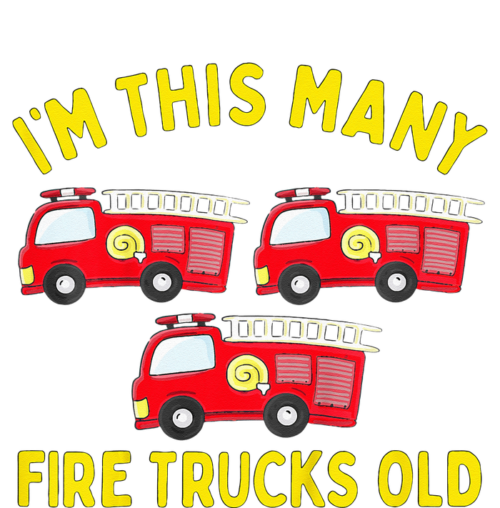 Fire Truck 3rd Birthday Firefighter 3 Three T-Shirt