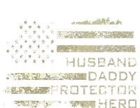 Husband Daddy Protector Hero Fathers Day American Flag camo Cooling Performance Crew T-Shirt