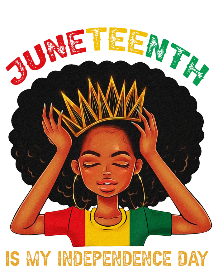 Juneteenth Is My Independence Day Black Black Queen T-Shirt