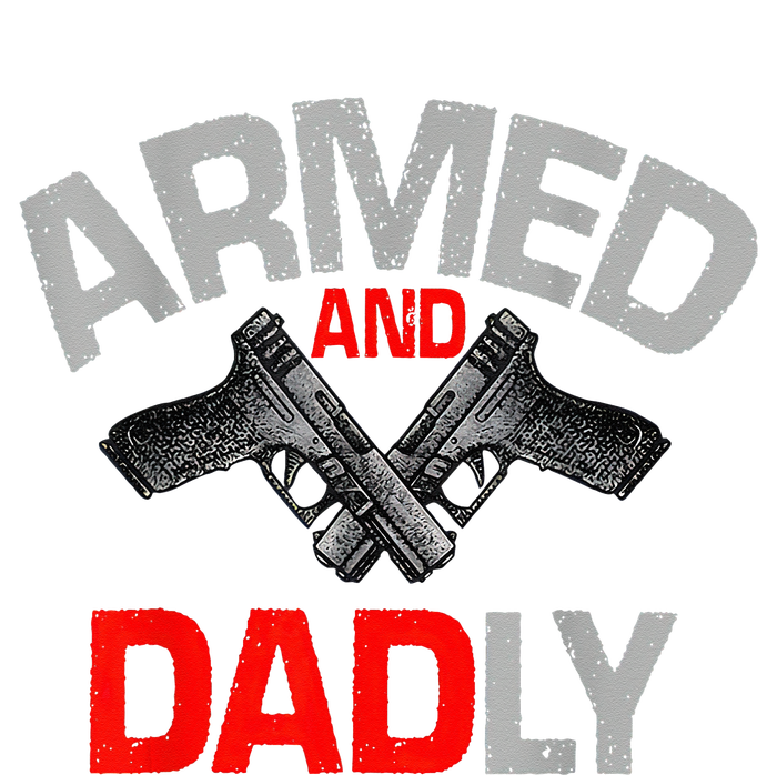 Armed And Dadly Father's day Softstyle Adult Sport Polo