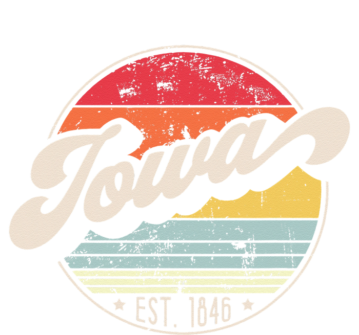 Retro Iowa Home State IA Cool 70s Style Sunset T-Shirt