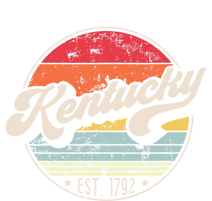 Retro Kentucky Home State KY Cool 70s Style Sunset Women's Knotted Racerback Tank