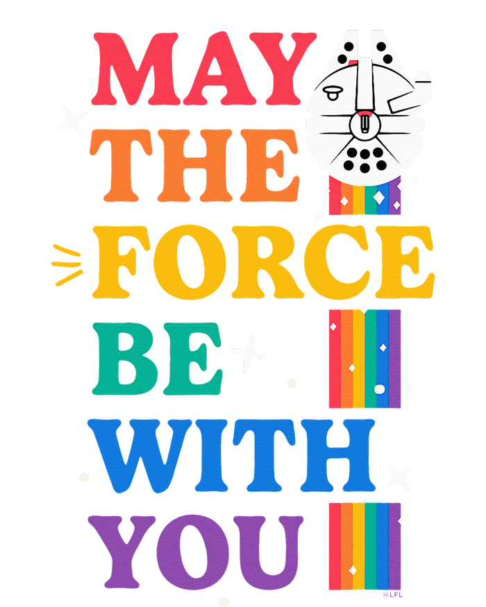 Star Wars Pride May The Force Be With You Rainbow Falcon Premium T-Shirt