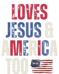 Vintage Loves Jesus And America Too Patriotic Proud US.Flag Kids Long Sleeve Shirt