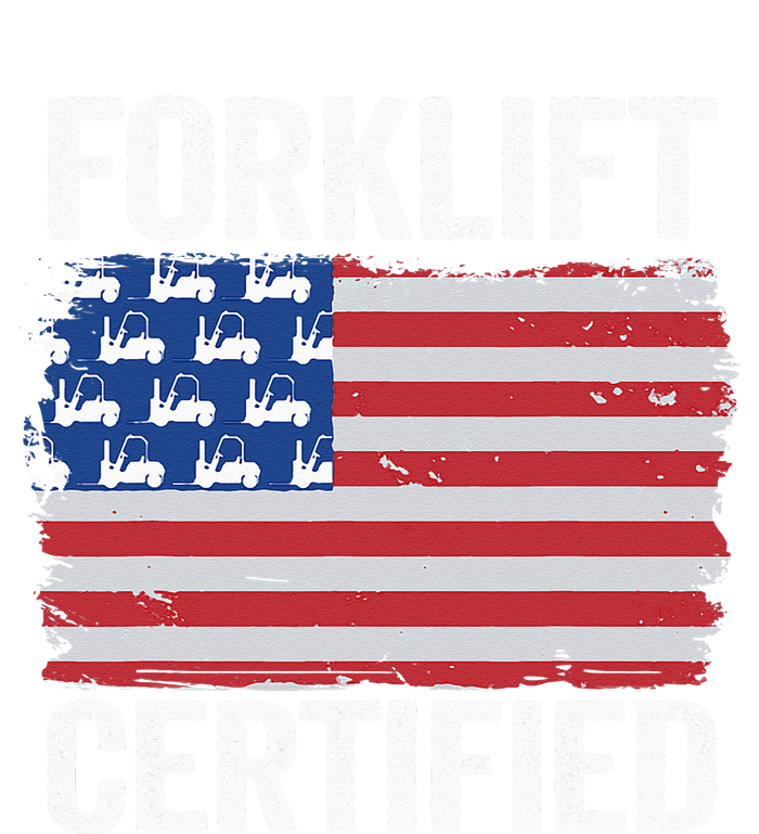 Forklift Certified Daddy American Flag Funny Forklift Driver Womens CVC Long Sleeve Shirt