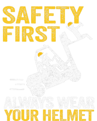 Safety First Always Wear Your Helmet Funny Forklift Driver Valucap Bio-Washed Visor