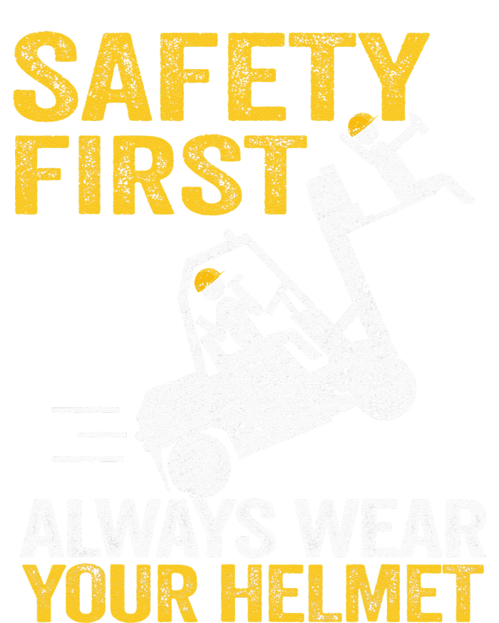 Safety First Always Wear Your Helmet Funny Forklift Driver Valucap Bio-Washed Visor