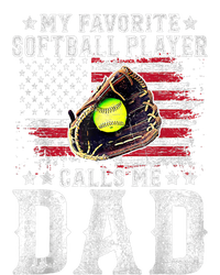 Softball Dad My Favorite Softball Player Calls Me Dad Gift Pom Pom 12in Knit Beanie