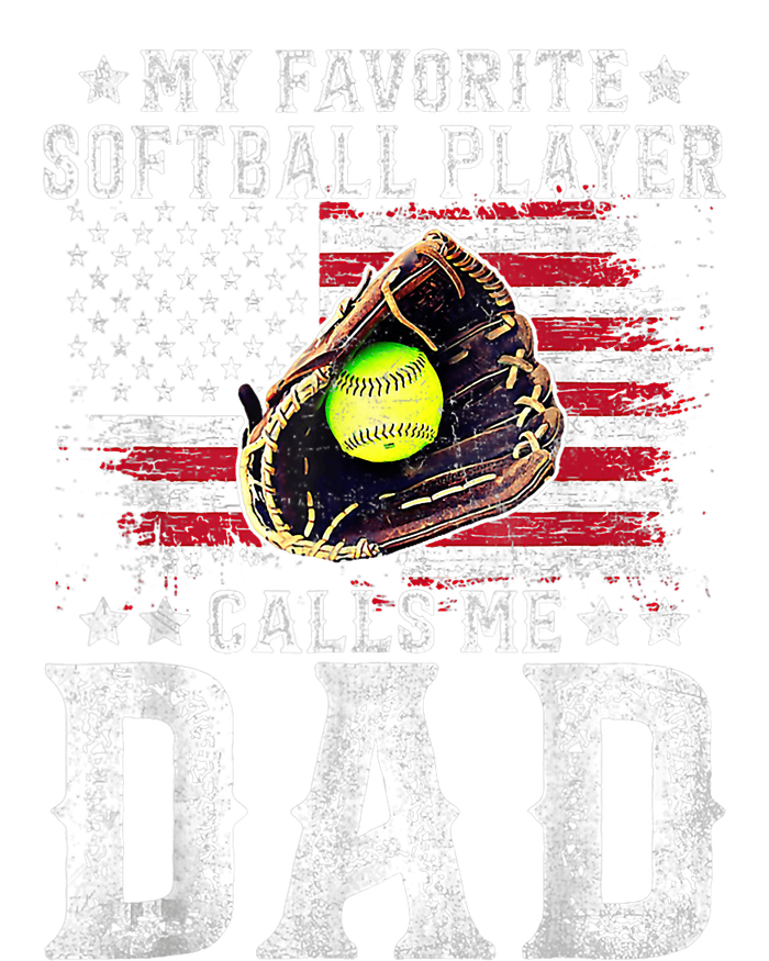 Softball Dad My Favorite Softball Player Calls Me Dad Gift Pom Pom 12in Knit Beanie