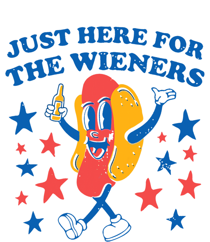 Hot Dog Im Just Here For The Wieners 4Th Of July Funny T-Shirt