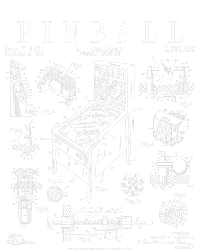 Pinball Arcade Gaming Machine Vintage Gamer Patent Print Performance Fleece Hoodie