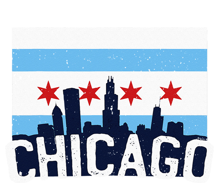 Chicago Illinois Flag City Skyline Chi Town Pride City Flag T-Shirt