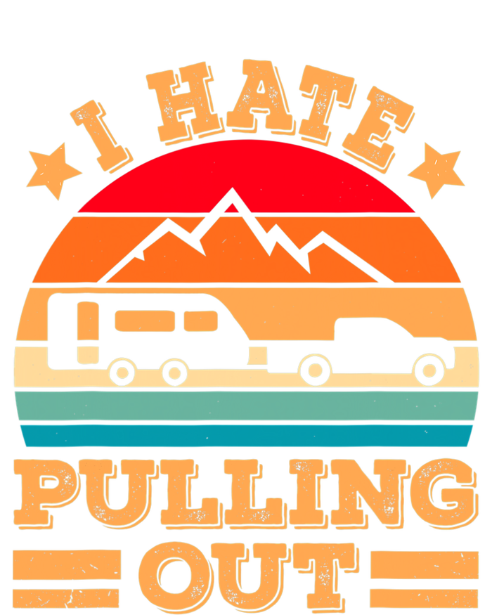 Retro Vintage Mountains I Hate Pulling Out Funny Camping Women's Racerback Tank