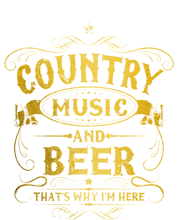 Country Music And Beer Thats Why Im Here Funny Vintage PosiCharge RacerMesh Polo