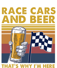 Vintage Race Cars Checkered Flag Beer Thats Why Im Here Sustainable Beanie