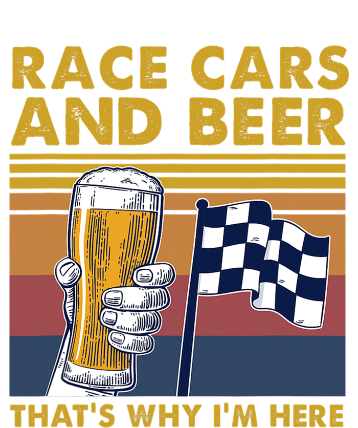 Vintage Race Cars Checkered Flag Beer Thats Why Im Here Sustainable Beanie