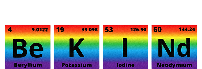 Be Kind LGBT Pride Periodic Table Kindness Chemistry Teacher Poster