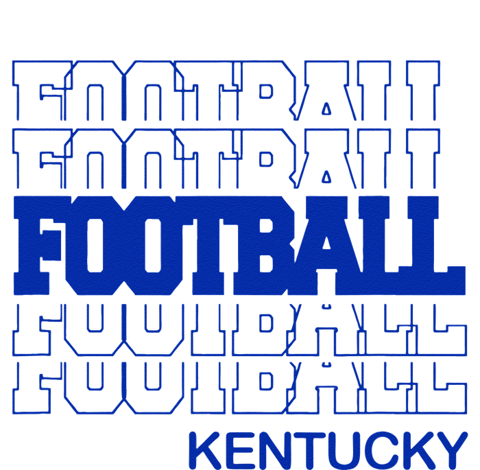 Football Kentucky In Modern Stacked Lettering Long Sleeve Pajama Set