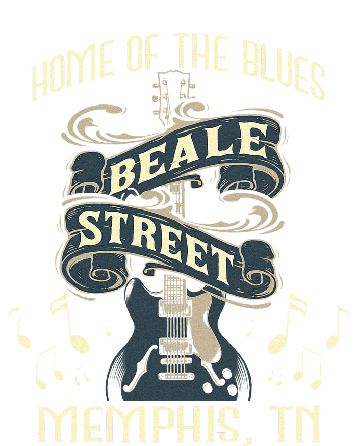 Home Of The Blues Beale Street Memphis Musician Guitarist Striped Beanie with Solid Band