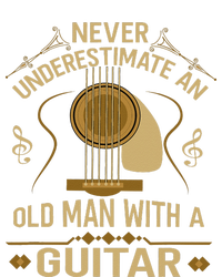 Never Underestimate An Old Man With A Guitar Acoustic Player Women's Crop Top Tee