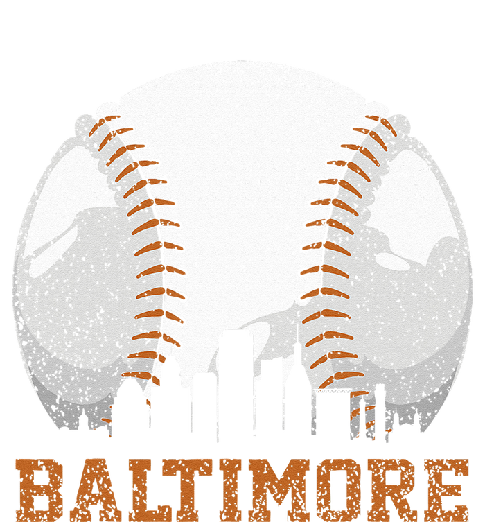 Vintage Baltimore Cityscape Baseball Lover Player And Fans T-Shirt