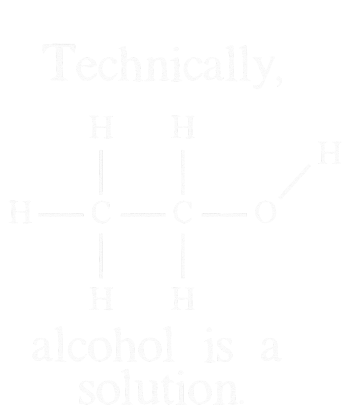 Technically Alcohol is a Solution Funny Nerd Beer Chemistry T-Shirt