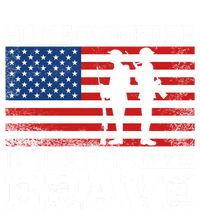 Home Of The Free Because Of The Brave Military American Flag Cute Gift Bumper Sticker