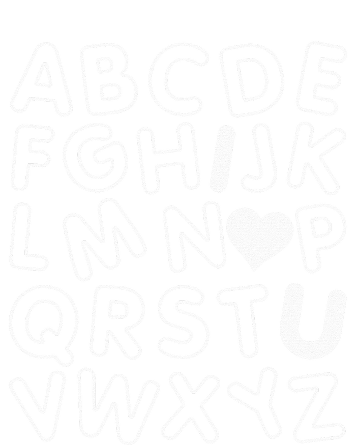 ABC I Love You Alphabet Teachers Day Valentines Day Heart PosiCharge Competitor Tank