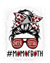 Cheer Football Cheerleading Mom Of Both Messy Hair Bun Ladies PosiCharge Competitor Racerback Tank