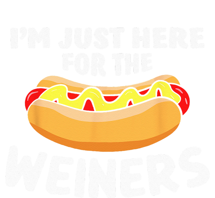 Funny Hot Dog I'm Just Here For The Wieners 4th Of July T-Shirt