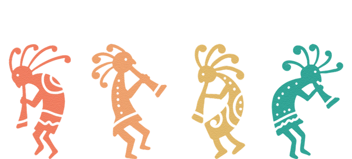 Dancing Kokopelli Southwestern USA Native American Symbol V-Neck T-Shirt