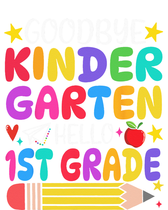 Goodbye Kindergarten Hello First Grade Graduation First Day Striped Beanie with Solid Band