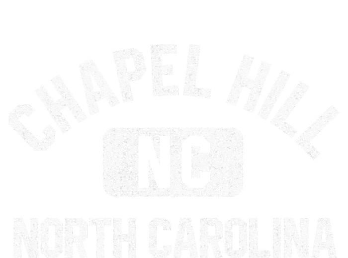 Chapel Hill NC North Carolina Gym Style Distress White Print Full Zip Hoodie