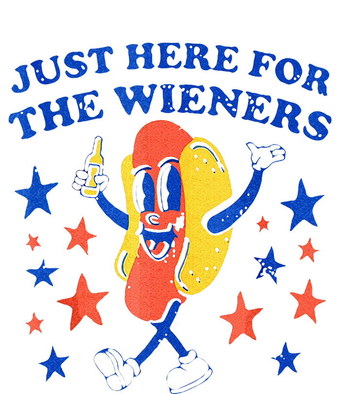 Hot Dog Im Just Here For The Wieners 4th Of July Funny T-Shirt