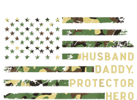 Retro Husband Daddy Protector Hero Fathers Day For Dad Garment-Dyed Sweatshirt