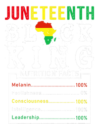 Juneteenth Black King Nutrition Facts Fathers Day Melanin T-Shirt