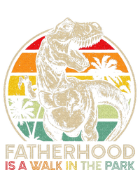 Vintage Fatherhood Is A Walk In The Park Dad T Rex Dinosaur Ladies Long Sleeve Shirt