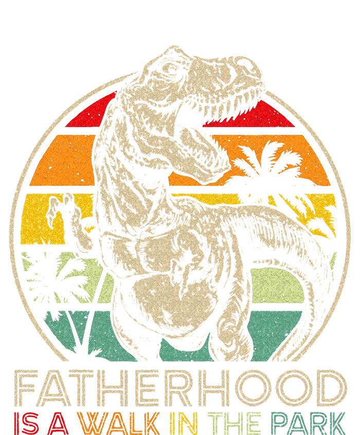 Vintage Fatherhood Is A Walk In The Park Dad T Rex Dinosaur Ladies Long Sleeve Shirt