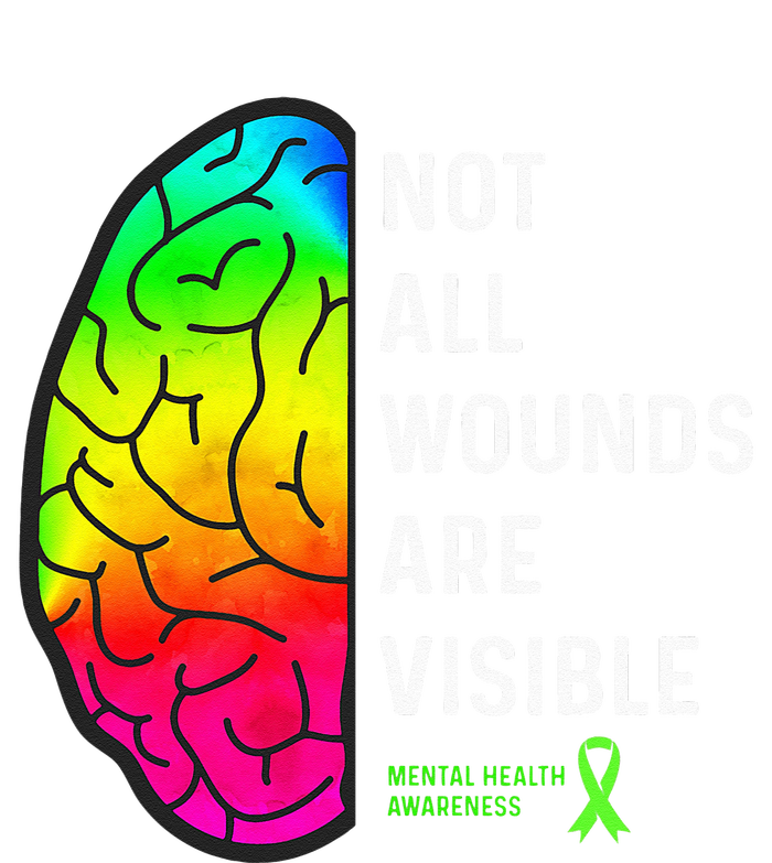 Not All Wounds Are Visible Mental Health Awareness Kids Tie-Dye T-Shirt