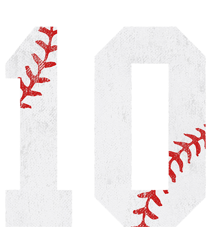 Number 10 Vintage 10th Birthday Baseball Lover 10 Years Old Tall T-Shirt