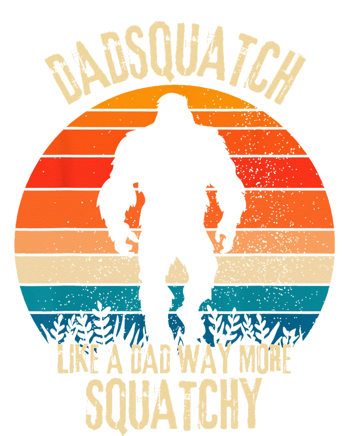 Dadsquatch Like A Dad Way More Squatchy Funny Bigfoot Women's Knotted Racerback Tank