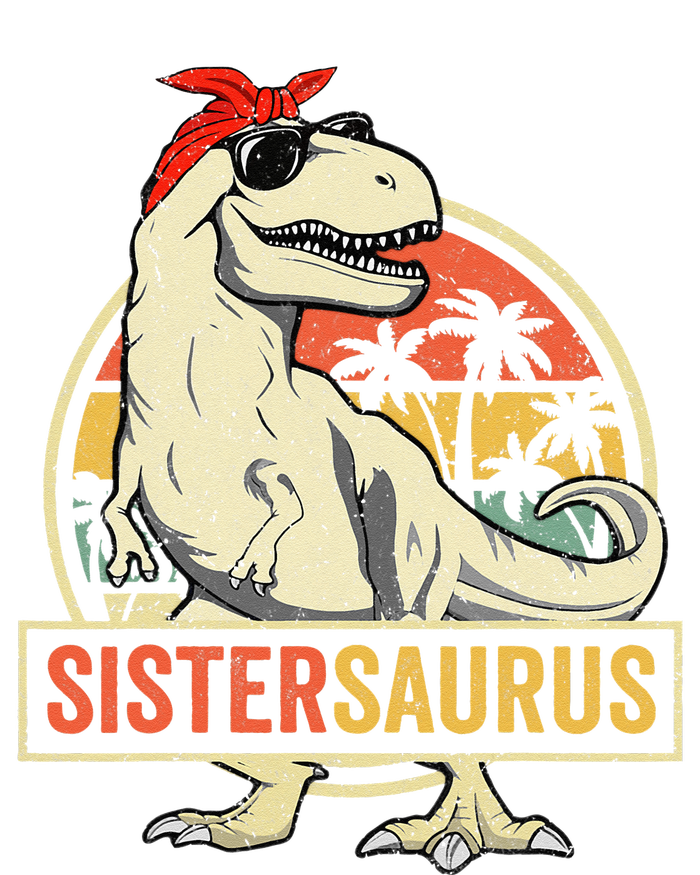 Sistersaurus T Rex Dinosaur Sister Saurus Family Matching Performance Sprint T-Shirt