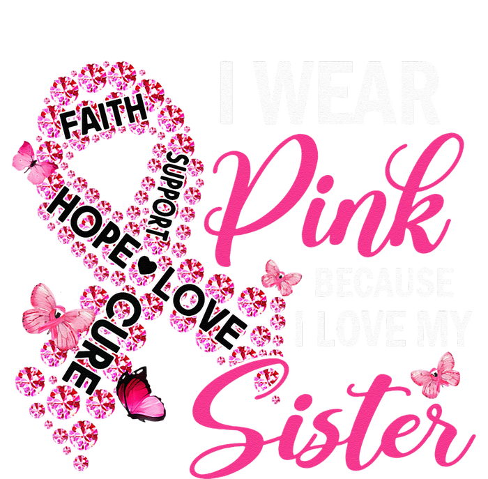 I Wear Pink Because I Love My Sister Breast Cancer Awareness Magnet