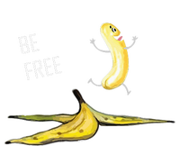 Be Free Banana Funny Banana Man Running Banana Stripping T-Shirt