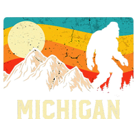 Michigan Bigfoot Sasquatch Mountains Retro Hiking Performance Long Sleeve Polo