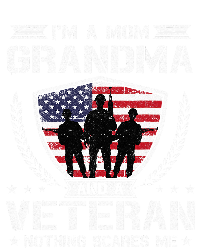 Im A Mom Grandma And A Veteran Nothing Scares Me Baby Long Sleeve Bodysuit